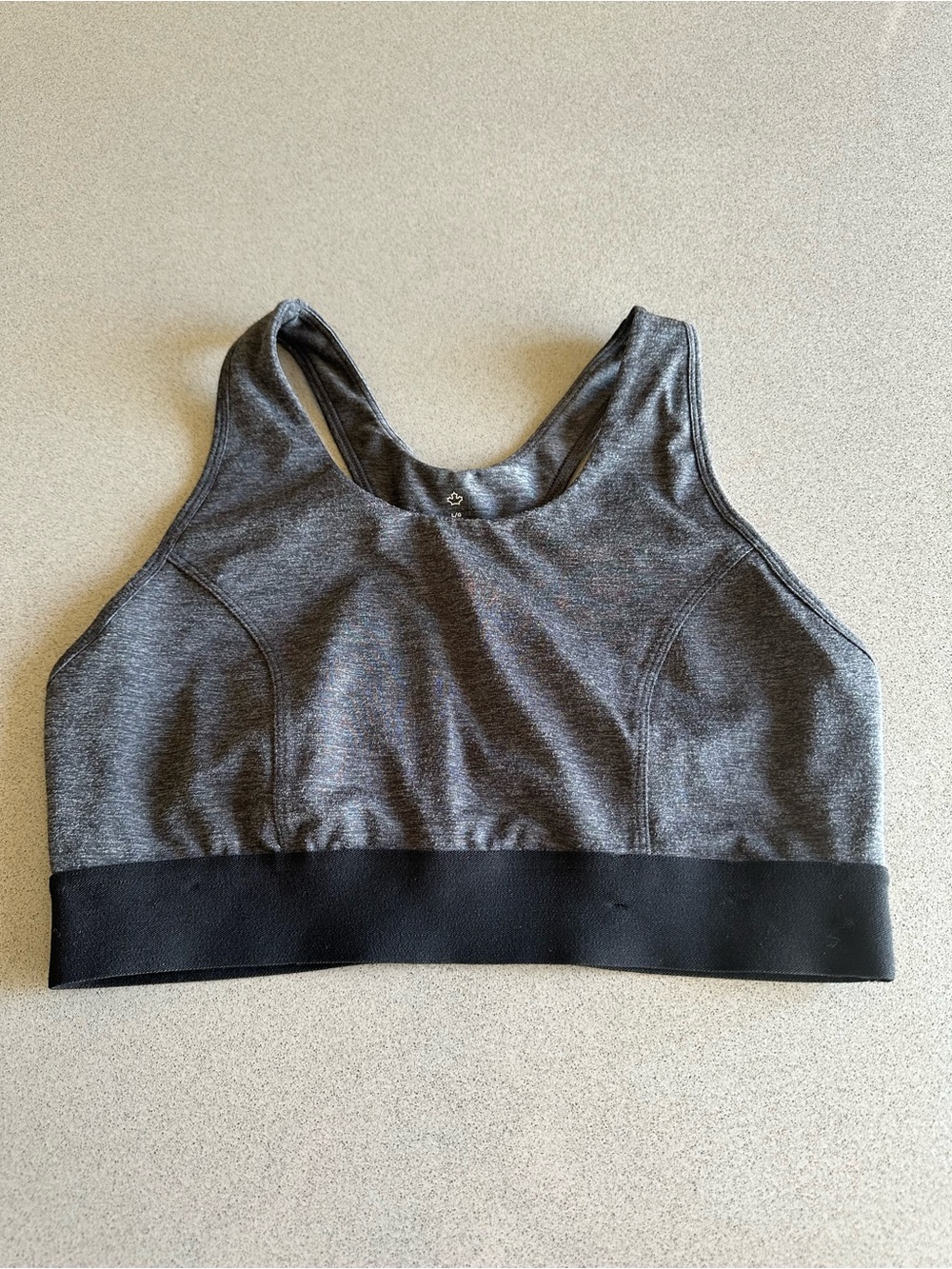 Sears Gray Racerback Sports Bra with Black Band